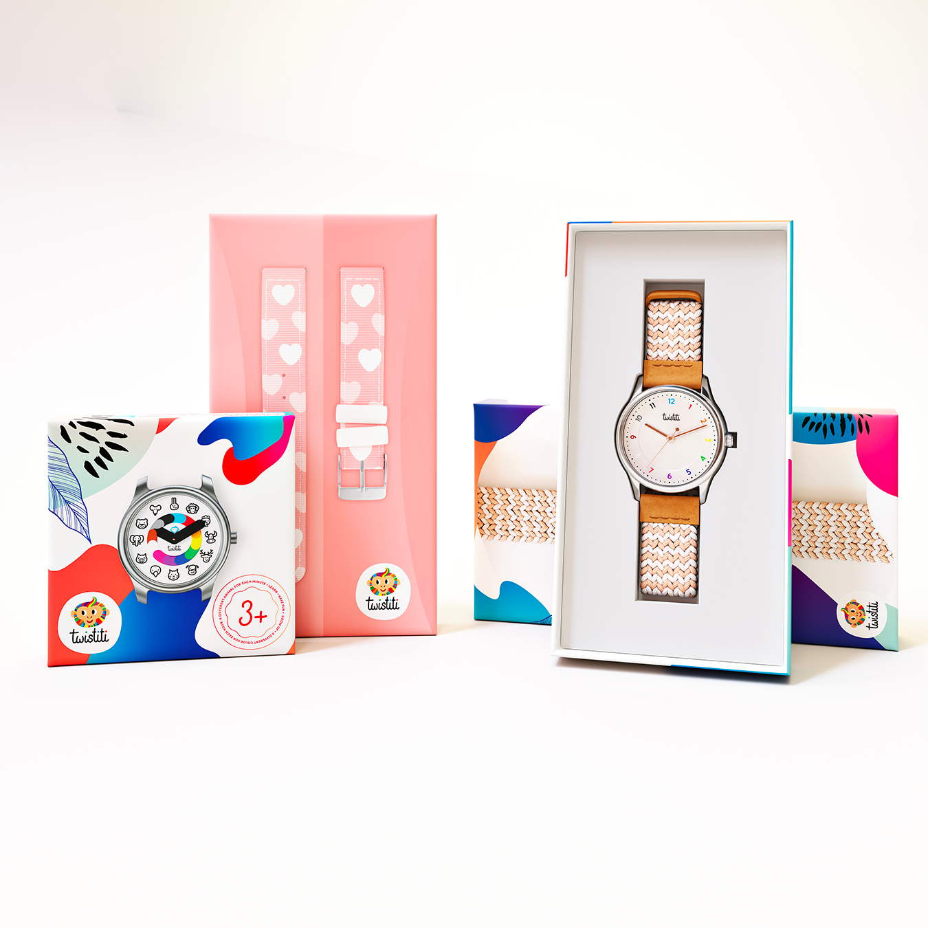 Animals Hearts + Adult Watch Pink